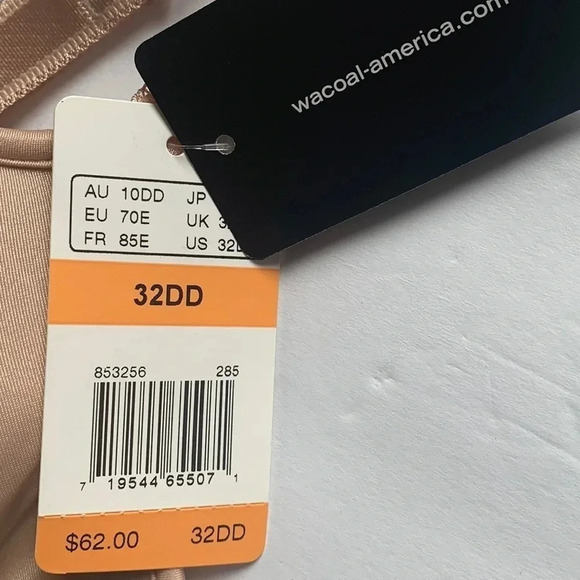 WACOAL Bra Embrace T-Shirt Underwire Tan 32 DD NWT - Picture 9 of 13